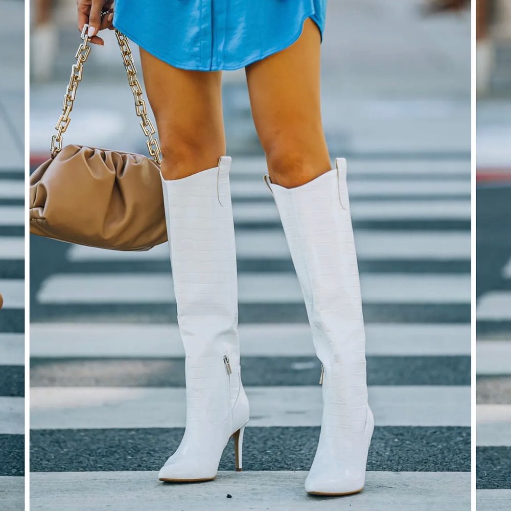 VICI Zelda Glossy Embossed Heeled Boot